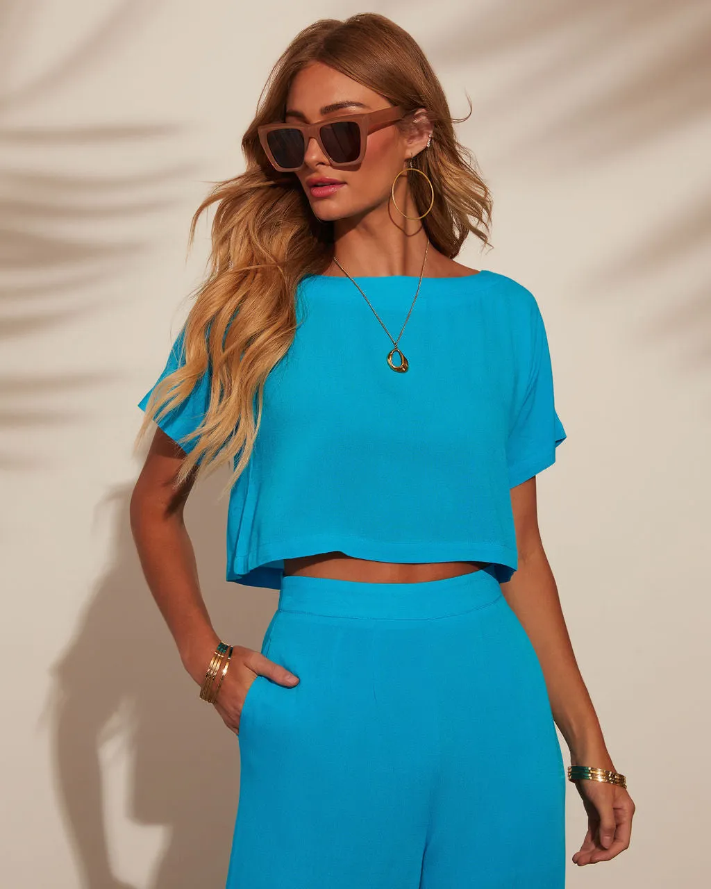 Riviera Stride Short Sleeve Crop Top sold by Vici product image thumbnail 5