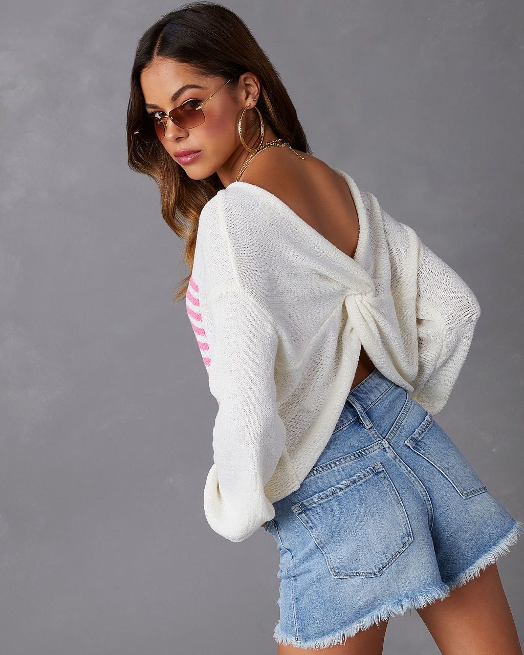 Land Of The Free Sweater sold by Vici product image thumbnail 4