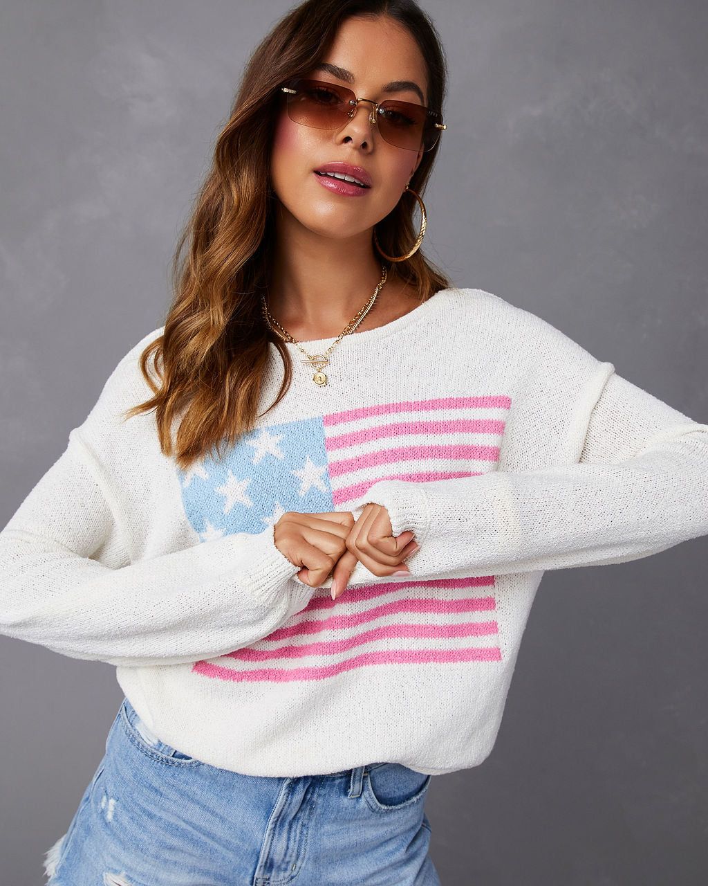 Land Of The Free Sweater sold by Vici