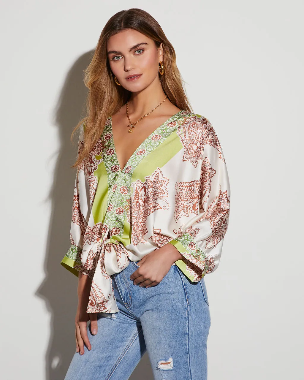 Laura Abstract Printed Long Sleeve Top sold by Vici product image thumbnail 3