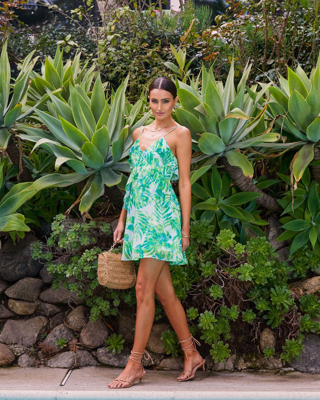 Palmita Printed Chiffon Ruffle Mini Dress - FINAL SALE sold by Vici product image thumbnail 3