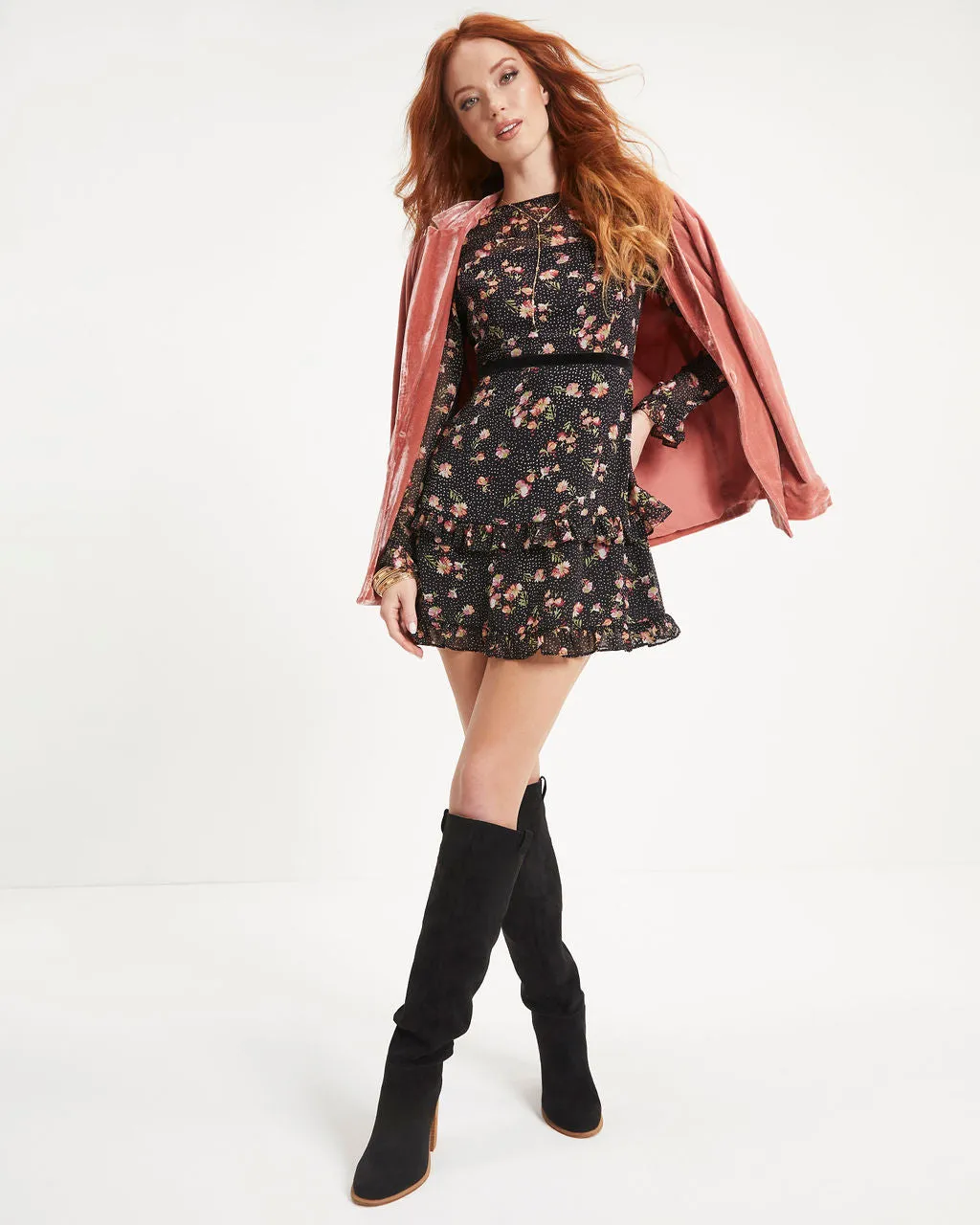Genesis Floral Tiered Mini Dress sold by Vici product image thumbnail 3