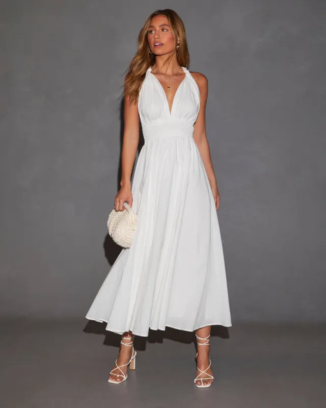Paradise Dream Cotton V-Neck Maxi Dress sold by Vici