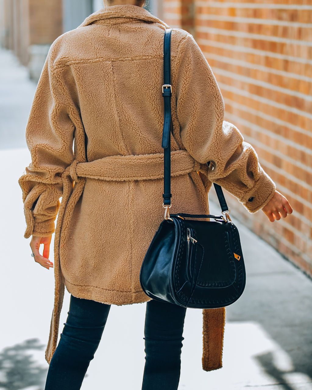 Carlile Belted Sherpa Jacket - Camel - FINAL SALE sold by Vici product image thumbnail 2