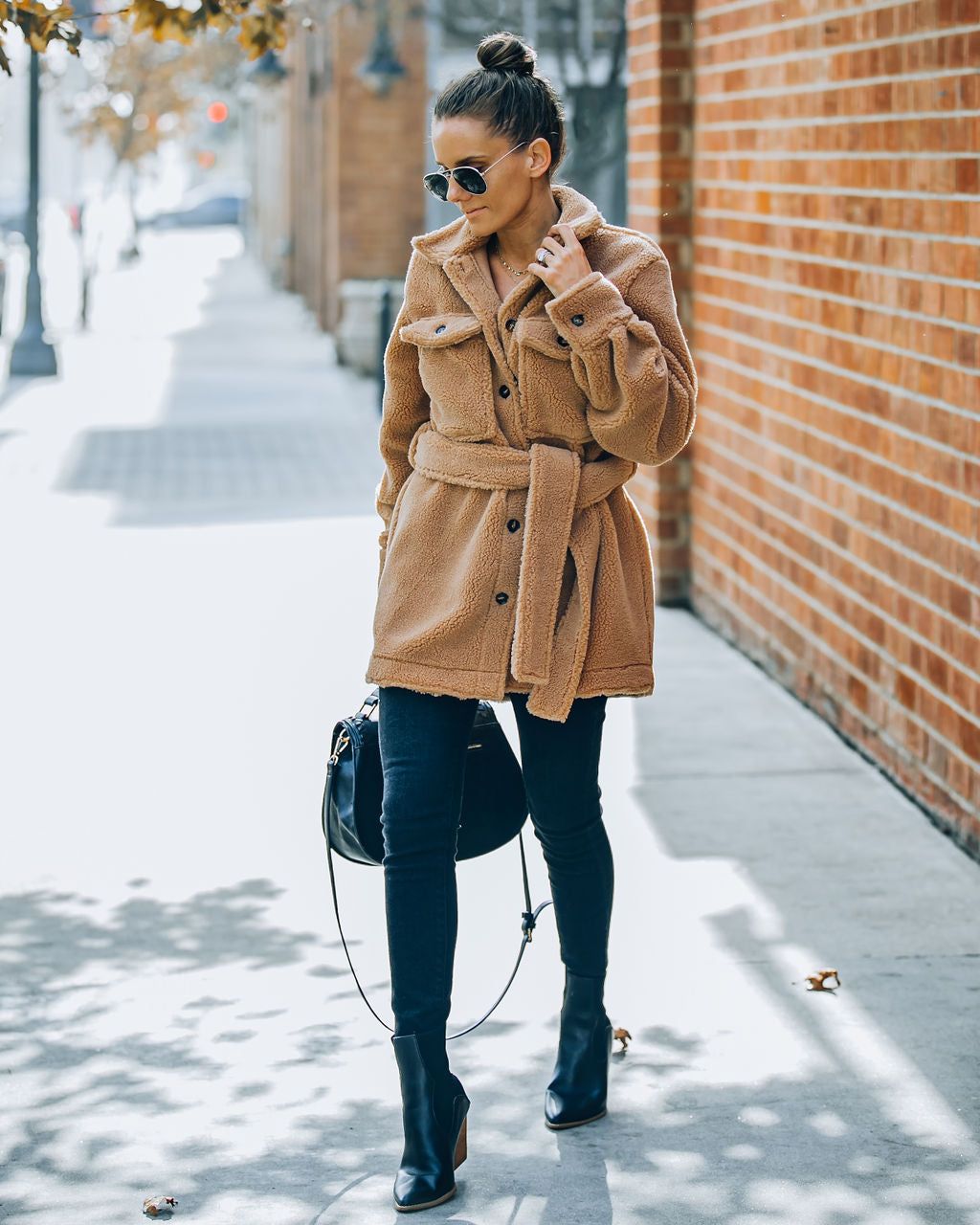 Carlile Belted Sherpa Jacket - Camel - FINAL SALE sold by Vici product image thumbnail 9