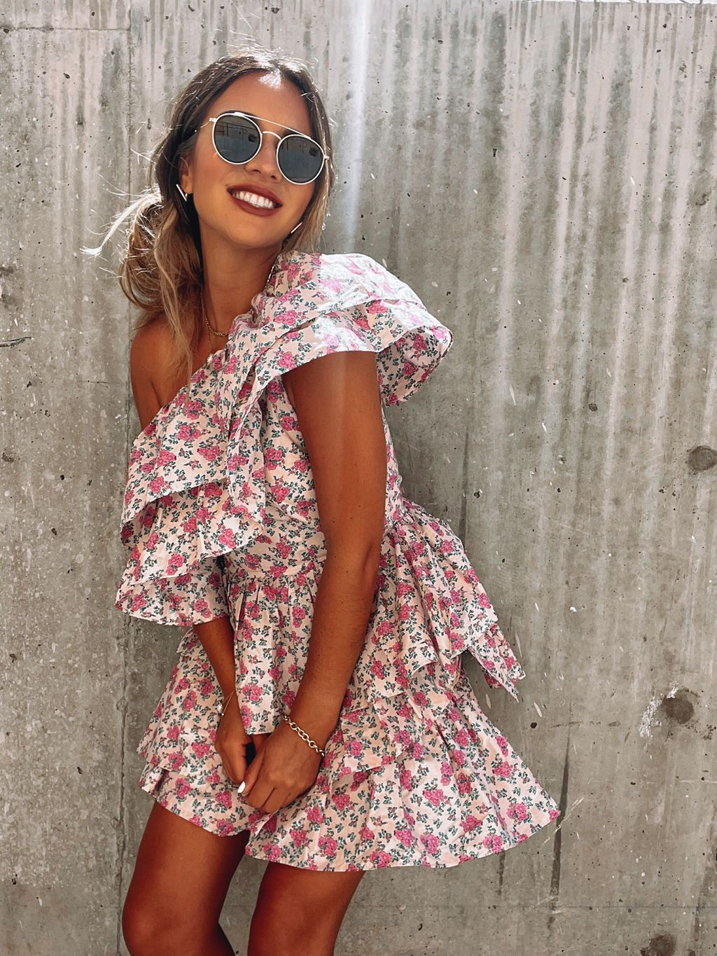 Secret Admirer One Shoulder Ruffle Floral Mini Dress - FINAL SALE sold by Vici product image thumbnail 6