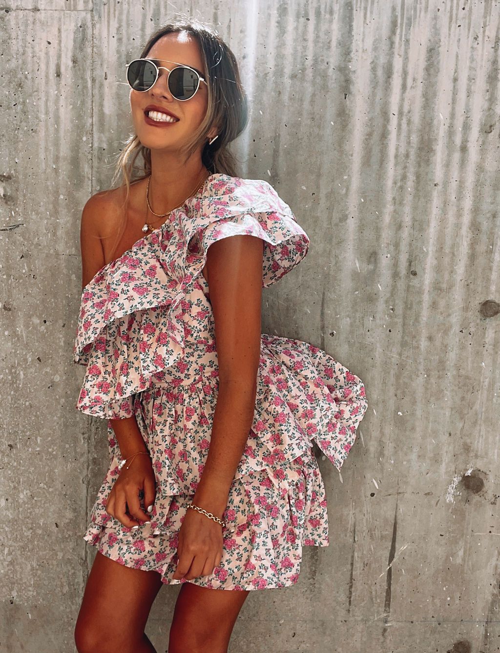 Secret Admirer One Shoulder Ruffle Floral Mini Dress - FINAL SALE sold by Vici product image thumbnail 5