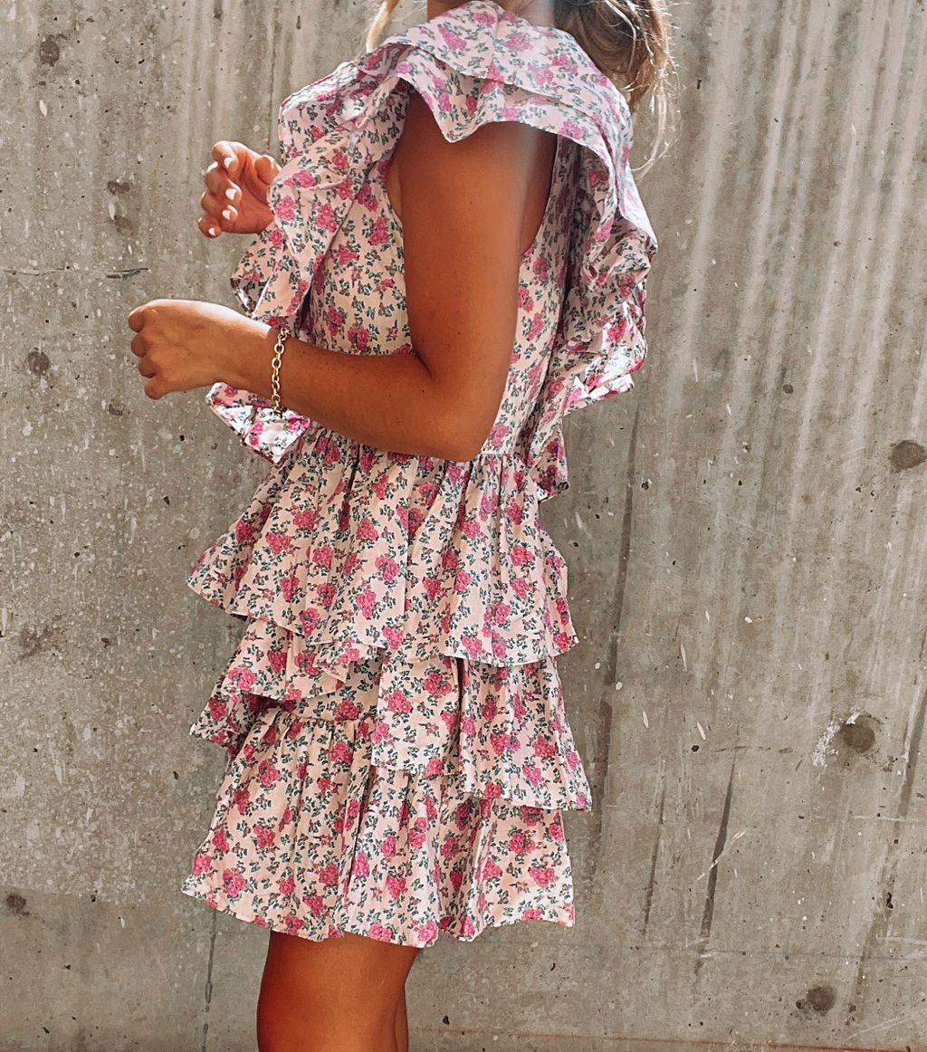 Secret Admirer One Shoulder Ruffle Floral Mini Dress - FINAL SALE sold by Vici product image thumbnail 2