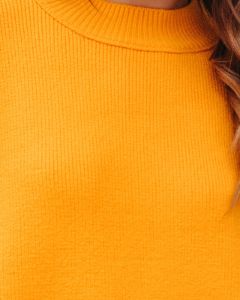 Elouise Knit Oversized Pullover Sweater - Tangerine sold by Vici