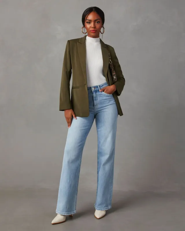 Standards Pocketed Blazer - Olive sold by Vici