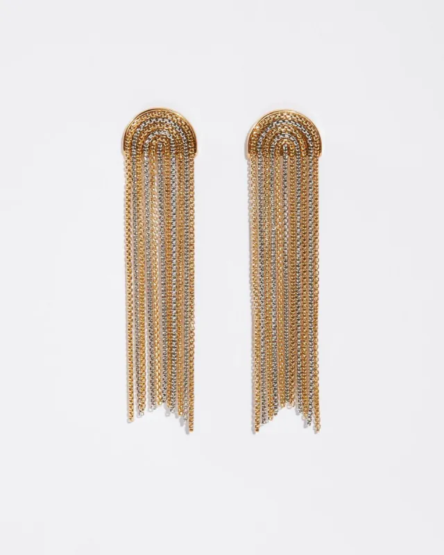 Aloma Tassel Drop Earrings - Gold sold by Vici
