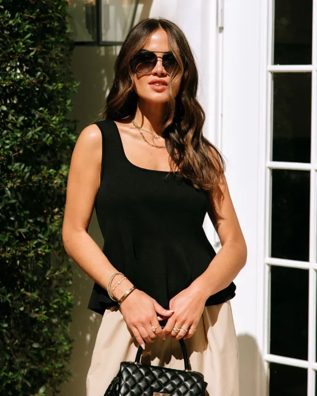 Vicky Knit Peplum Top sold by Vici