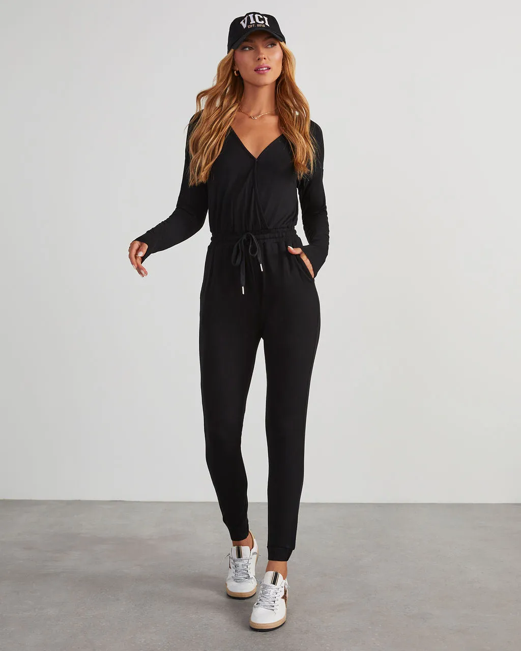 Colette Pocketed Drawstring Jumpsuit sold by Vici product image thumbnail 2