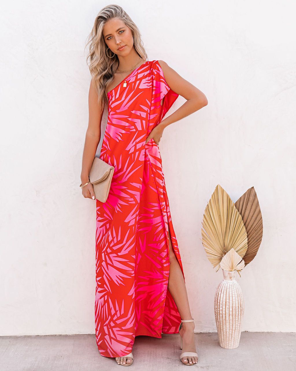 Tropical Bliss One Shoulder Statement Maxi Dress - FINAL SALE sold by Vici product image thumbnail 7