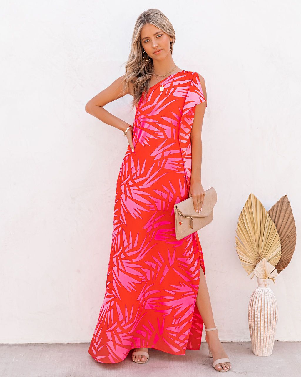 Tropical Bliss One Shoulder Statement Maxi Dress - FINAL SALE sold by Vici product image thumbnail 8