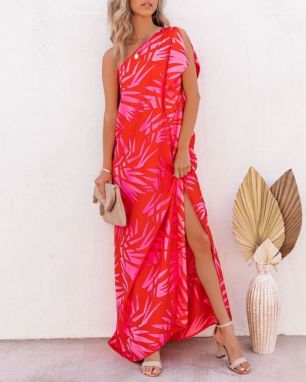 Tropical Bliss One Shoulder Statement Maxi Dress - FINAL SALE sold by Vici product image thumbnail 3