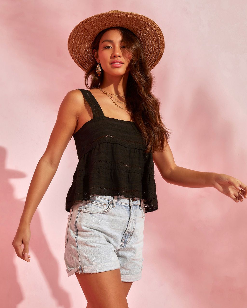 Emiliana Cotton Eyelet Crop Top sold by Vici product image thumbnail 3