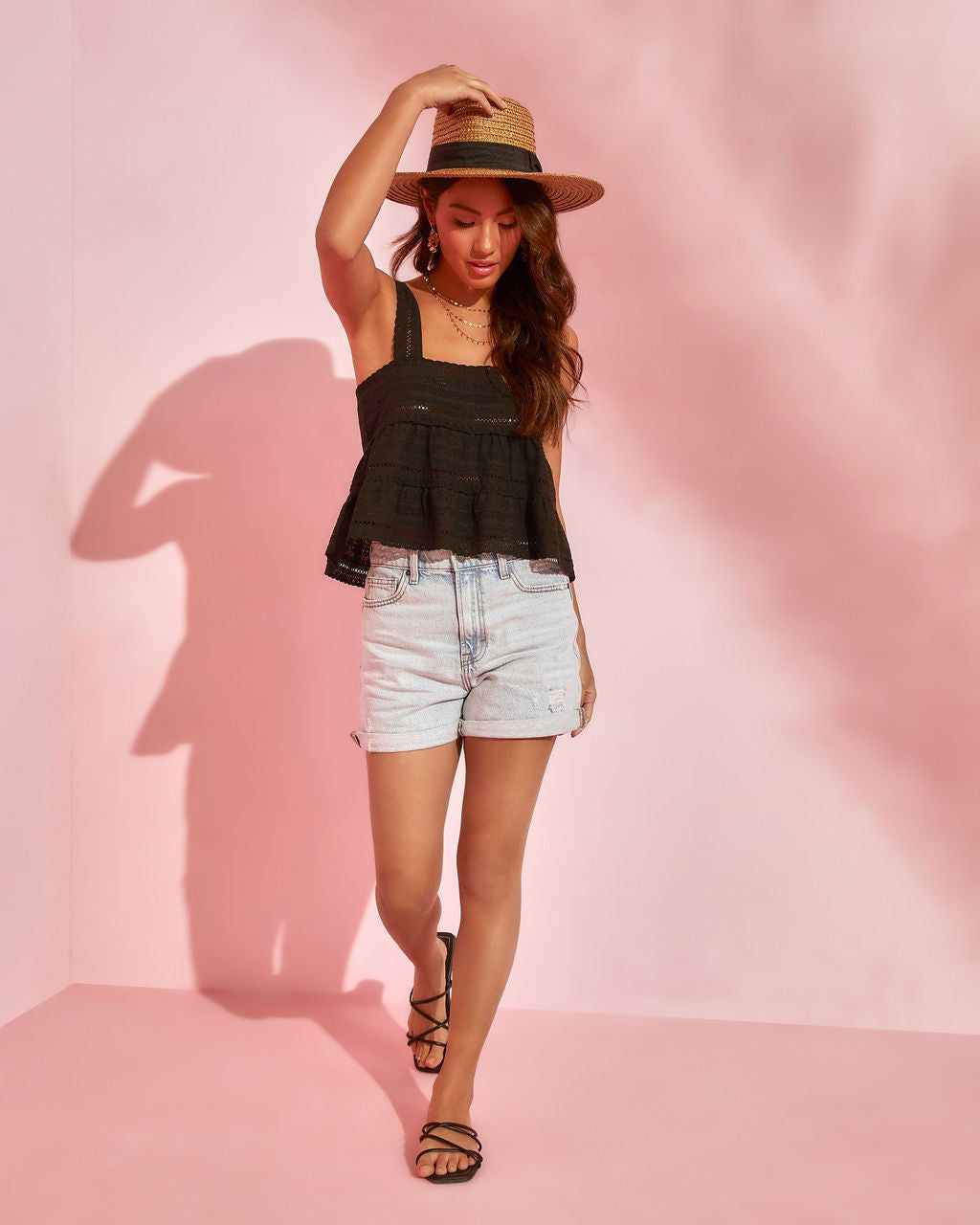 Emiliana Cotton Eyelet Crop Top sold by Vici product image thumbnail 5