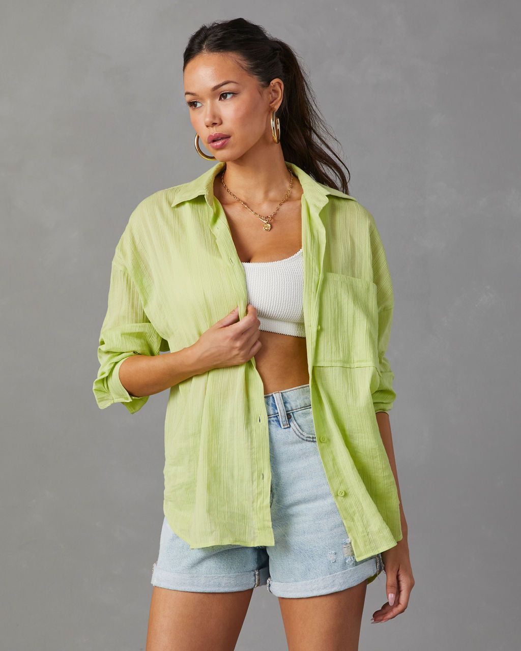 Karyn Button Down Top sold by Vici product image thumbnail 5