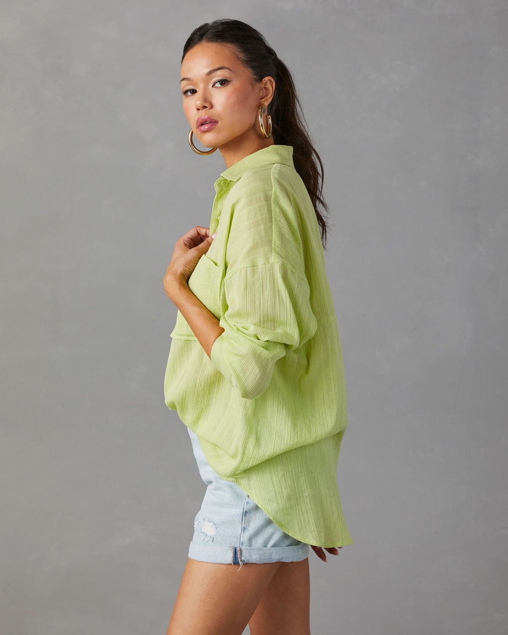 Karyn Button Down Top sold by Vici product image thumbnail 3