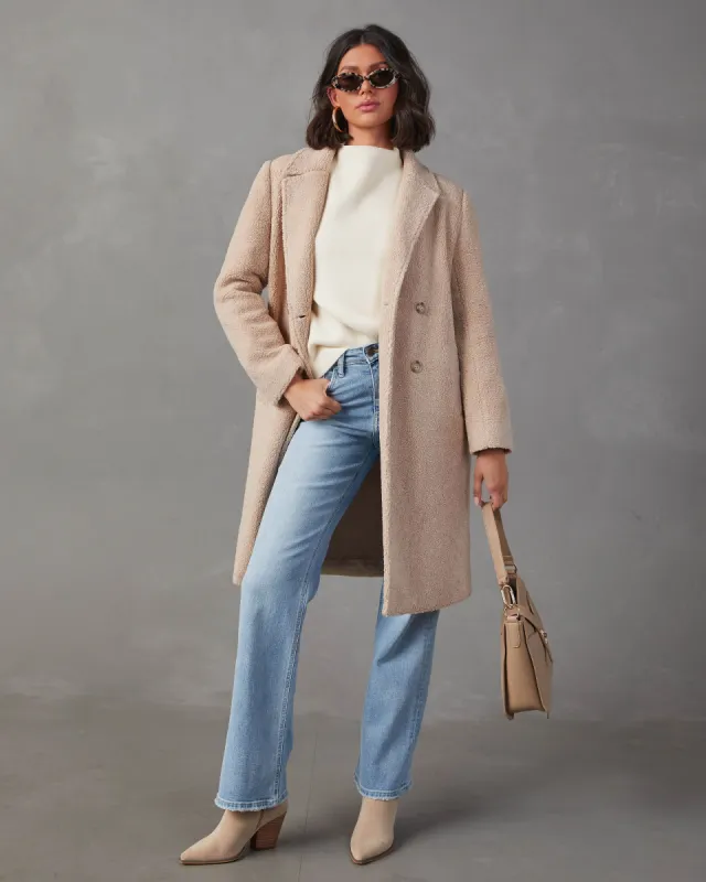 Low Key Luxe Pocketed Overcoat - Taupe sold by Vici