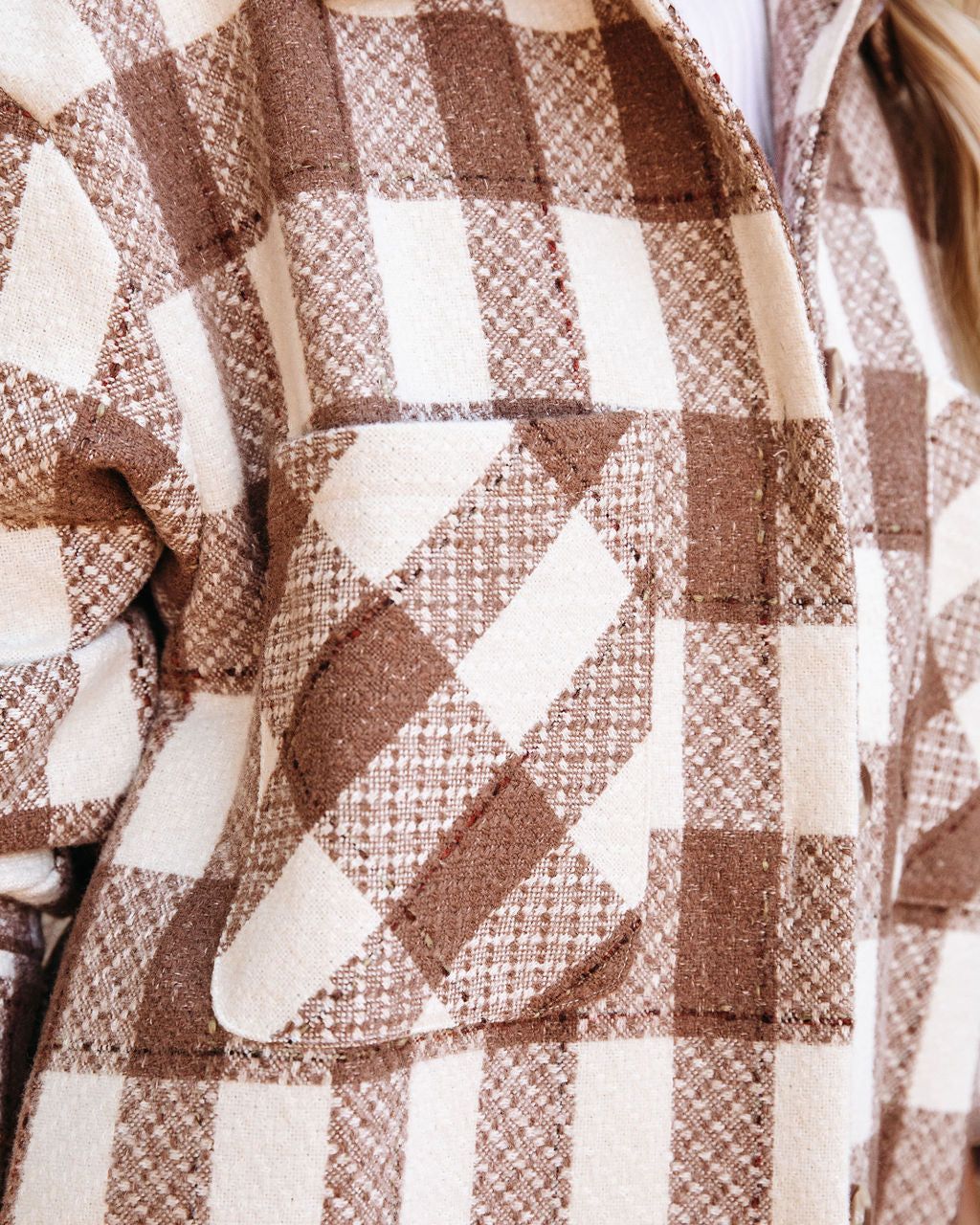 Bridgeview Pocketed Plaid Coat sold by Vici product image thumbnail 2