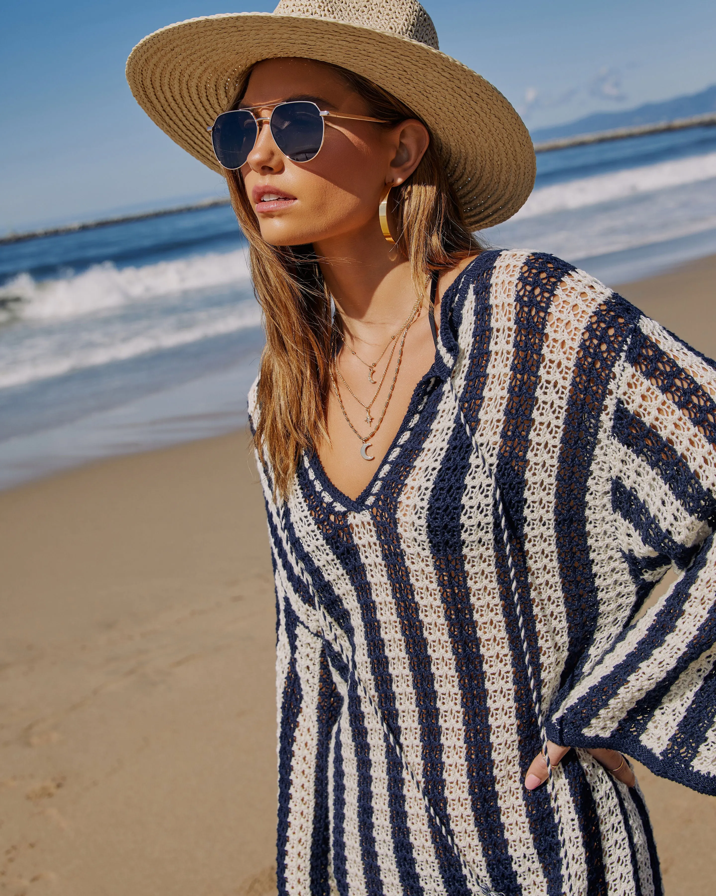 Montauk Striped Coverup Dress sold by Vici product image thumbnail 4