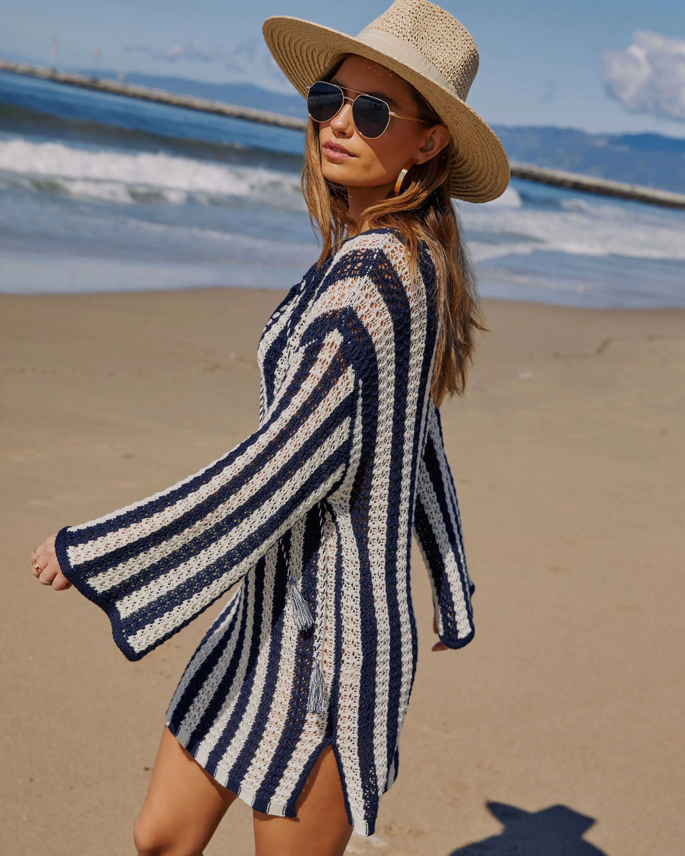 Montauk Striped Coverup Dress sold by Vici product image thumbnail 5