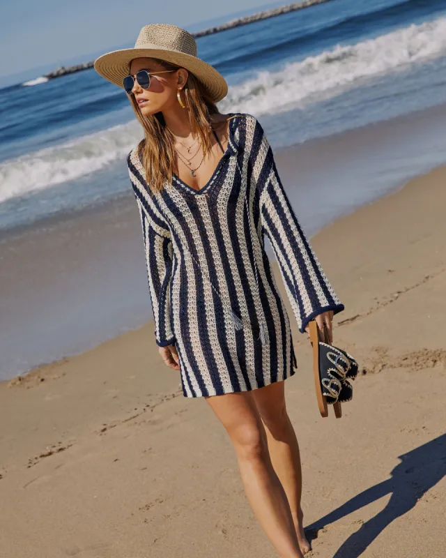 Montauk Striped Coverup Dress sold by Vici