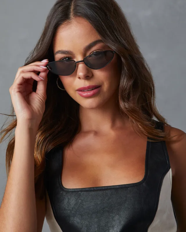 Aster Slim Cat Eye Sunglasses sold by Vici