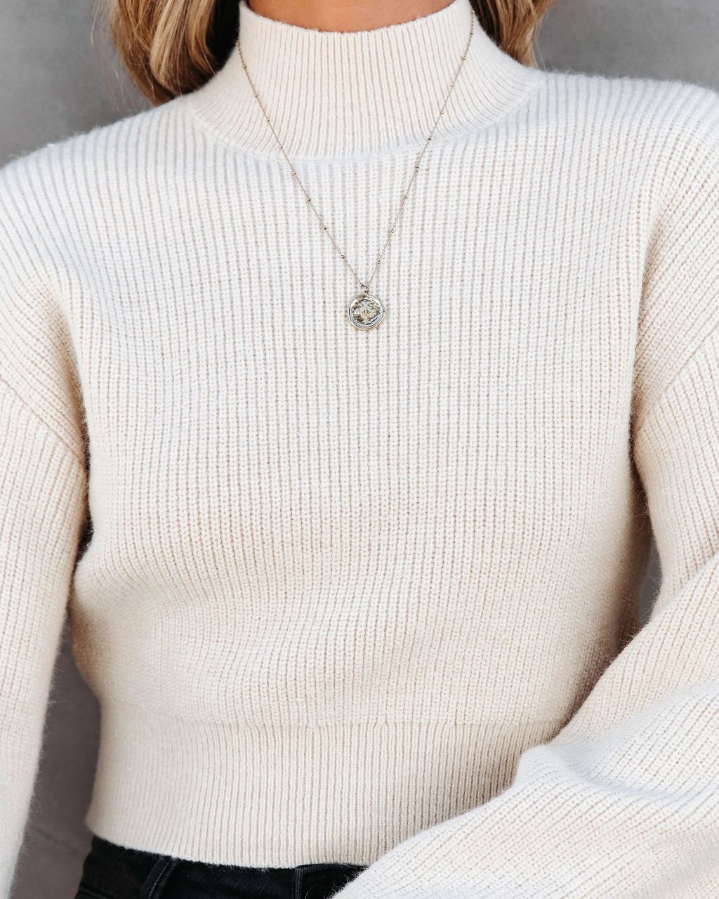 Feelings Knit Mock Neck Pullover Sweater sold by Vici product image thumbnail 4