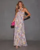 Aulani Halter Neck Printed Empire Maxi Dress sold by Vici