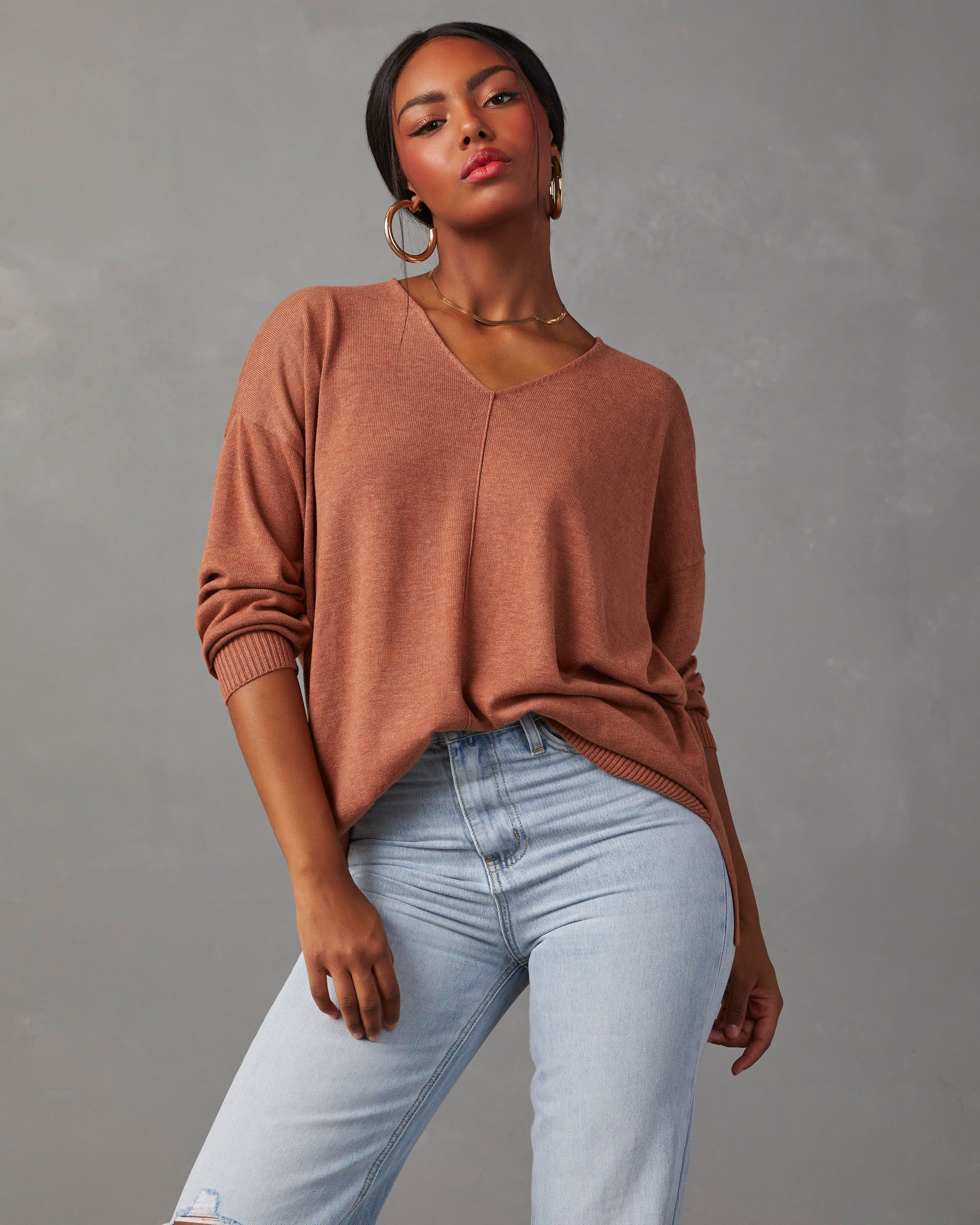 Phinney Lightweight Sweater - Brown - SALE sold by Vici product image thumbnail 2