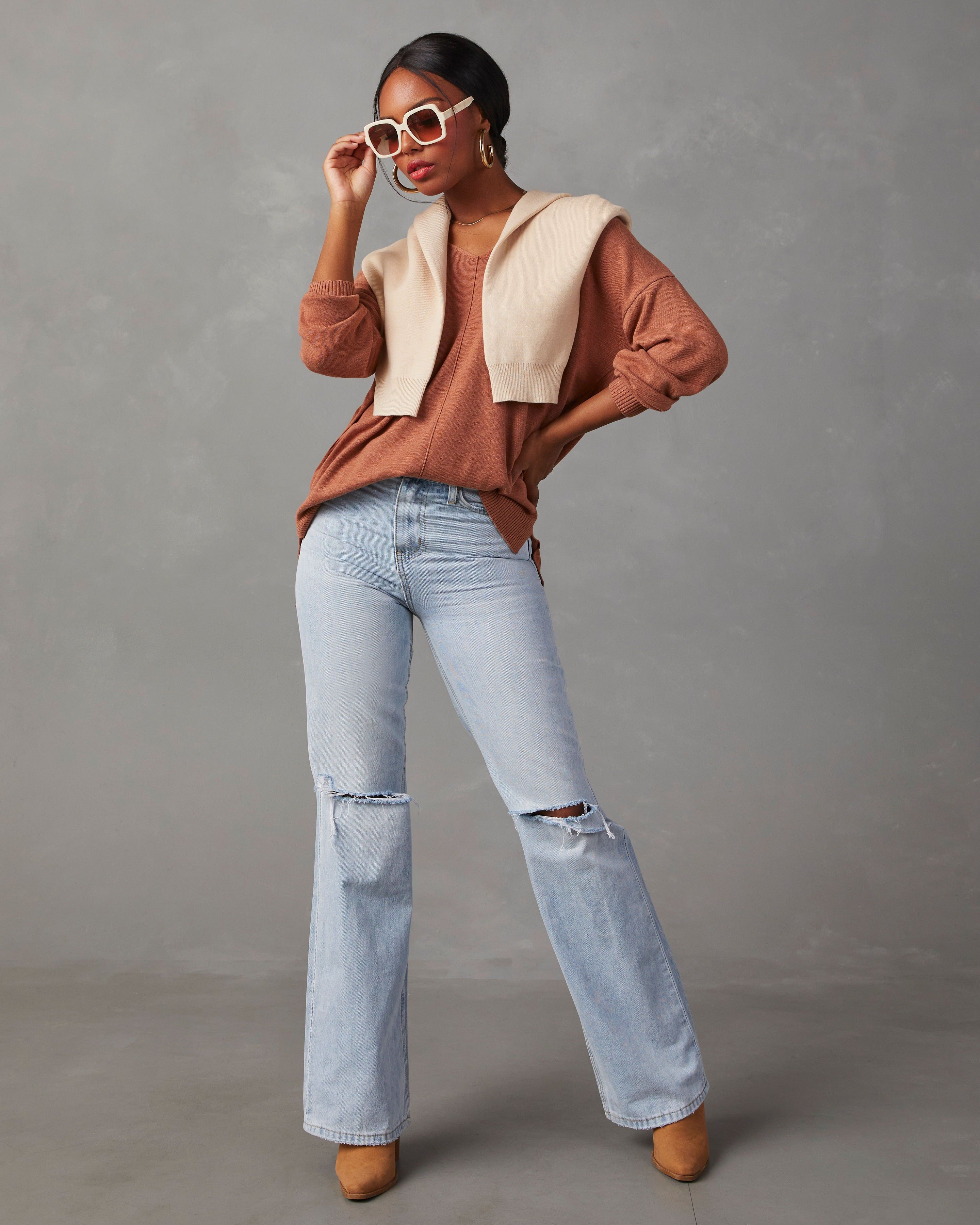 Phinney Lightweight Sweater - Brown - SALE sold by Vici product image thumbnail 3