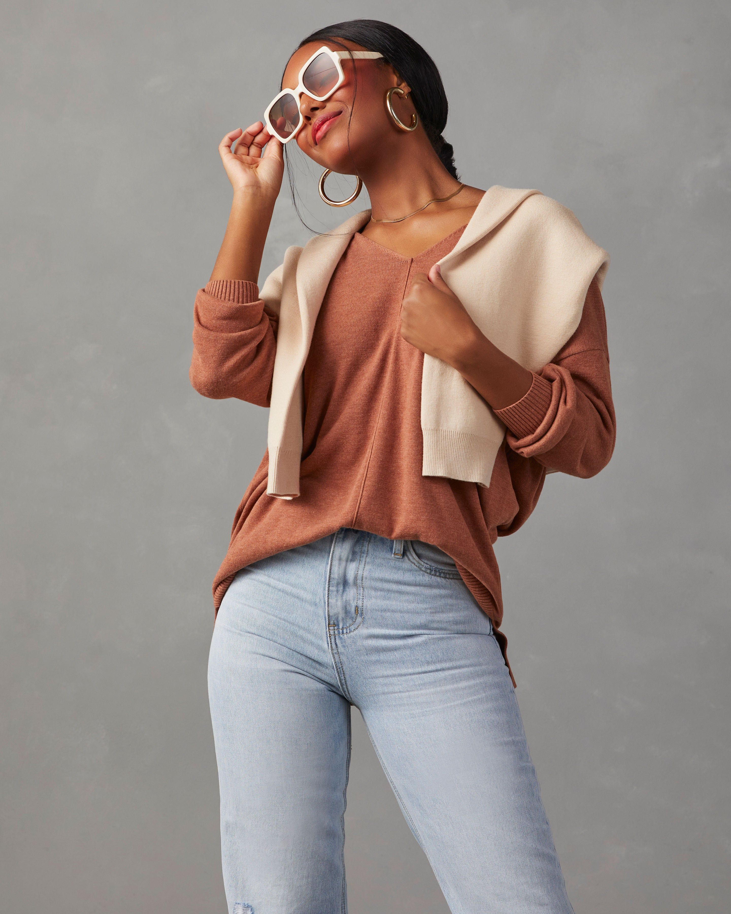 Phinney Lightweight Sweater - Brown - SALE sold by Vici product image thumbnail 6