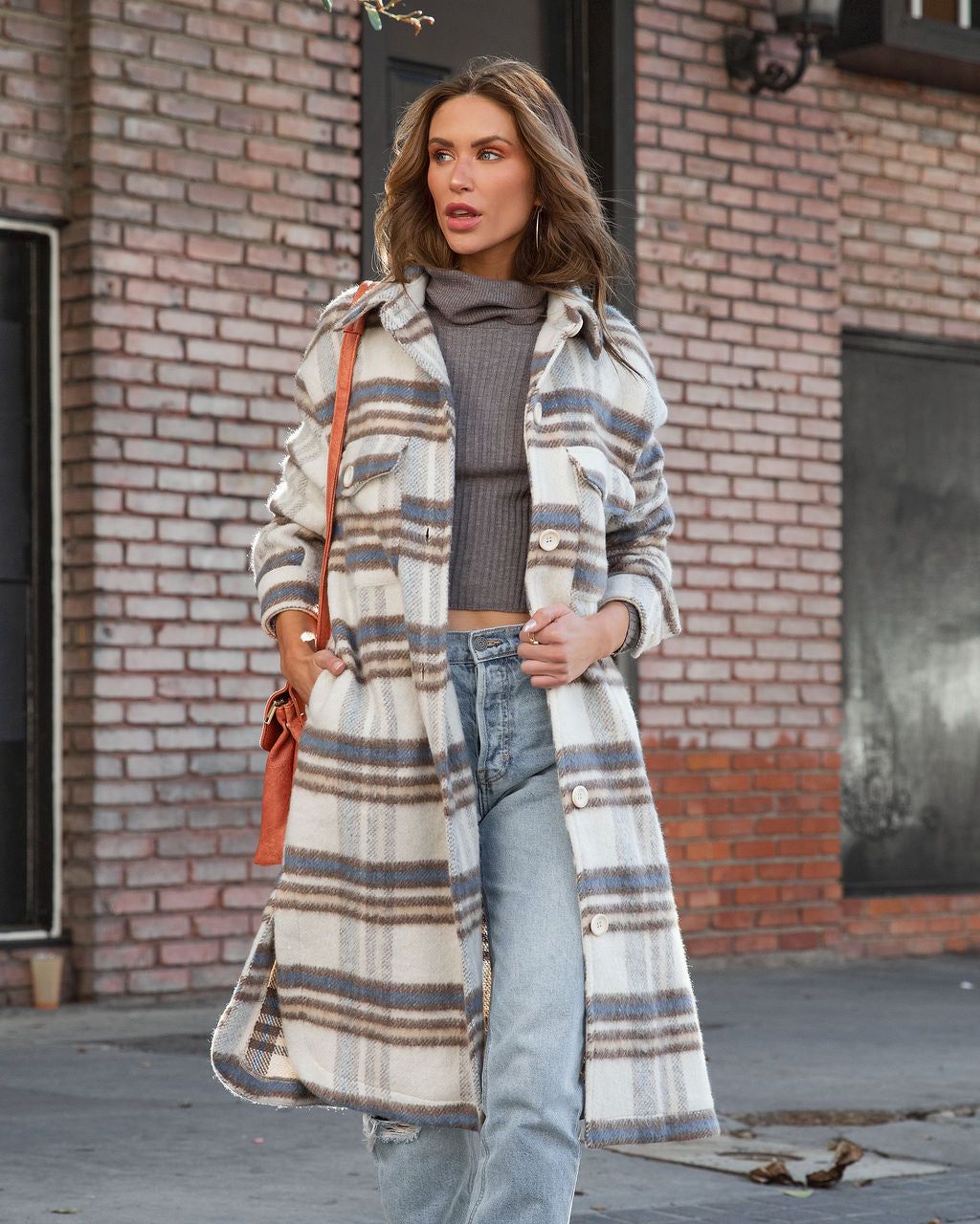 Manchester Plaid Pocketed Coat sold by Vici product image thumbnail 3