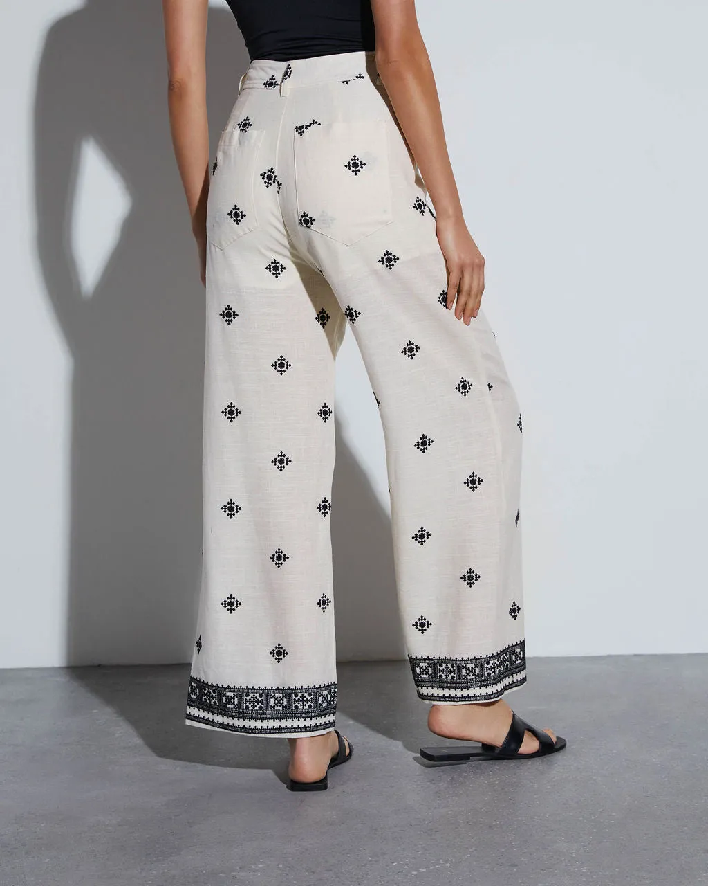 Kristy Printed Linen Trousers sold by Vici product image thumbnail 5
