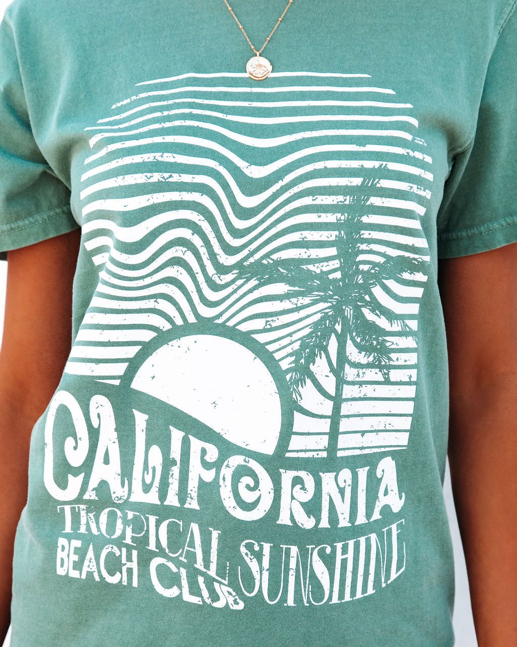 Tropical Sunshine Beach Club Cotton Tee - FINAL SALE sold by Vici product image thumbnail 4