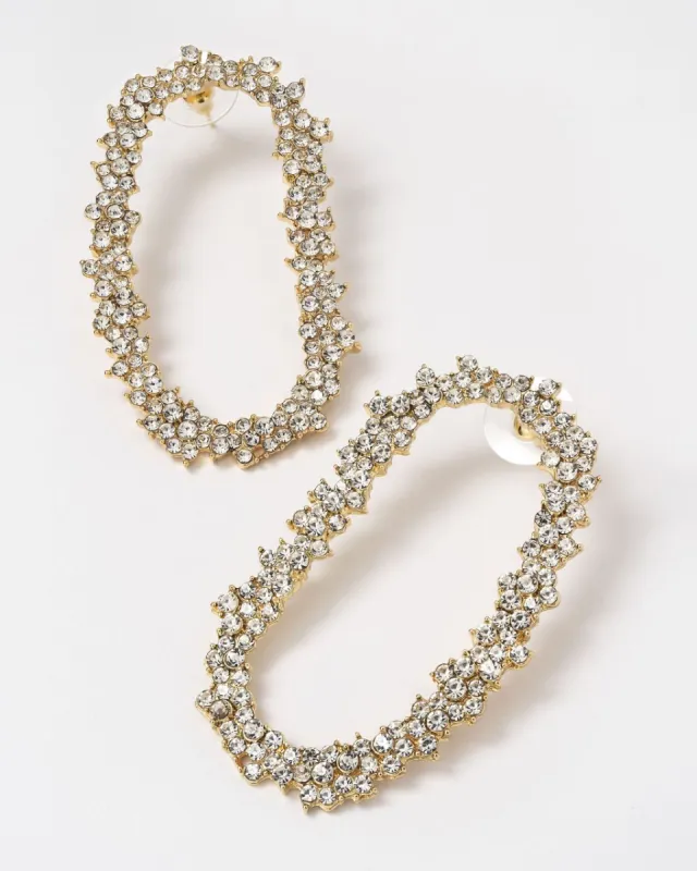Park Avenue Statement Earrings - Gold sold by Vici