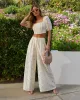 Elda Pocketed Lace Wide Leg Pant sold by Vici
