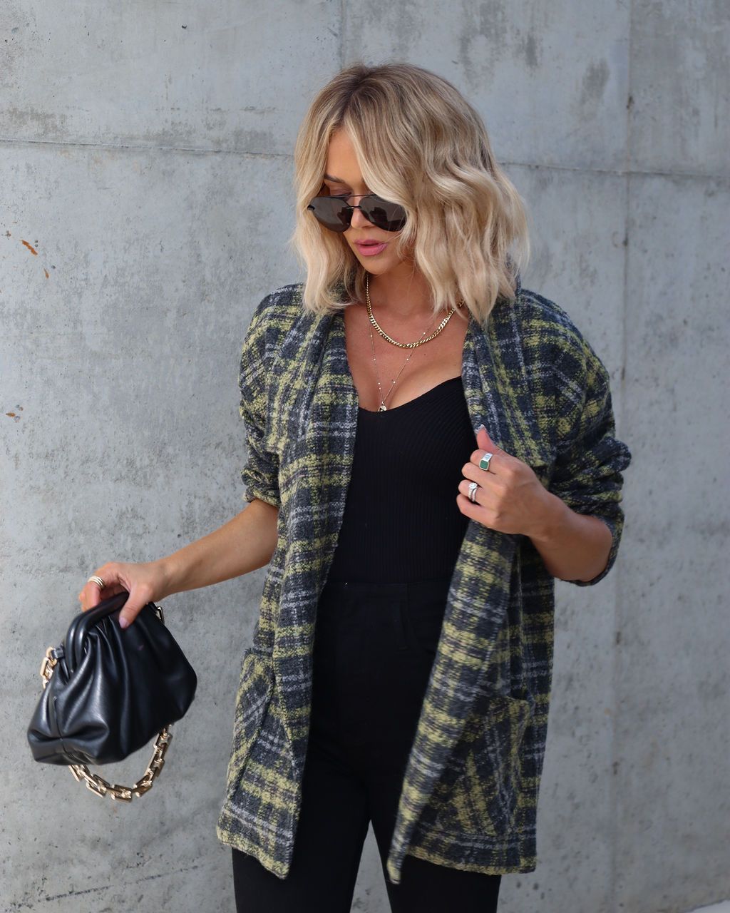 Please Stand Up Pocketed Plaid Coat - LAST CHANCE sold by Vici product image thumbnail 6
