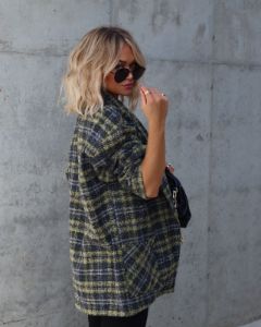 Please Stand Up Pocketed Plaid Coat - LAST CHANCE sold by Vici