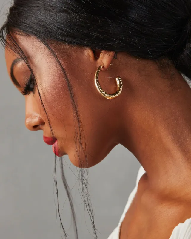 Hartselle Hoop Earrings - Gold sold by Vici