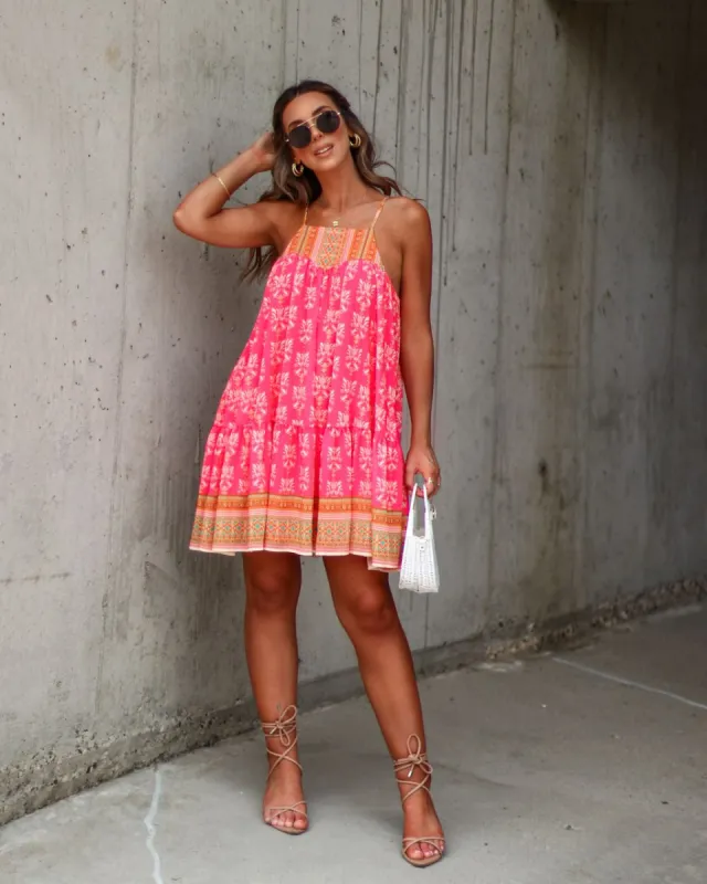 Cullen Printed Babydoll Dress sold by Vici