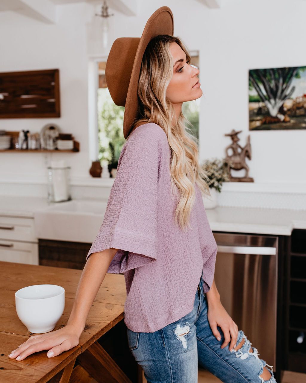 Destiny Cotton Top - Lavender Haze - FINAL SALE sold by Vici product image thumbnail 13