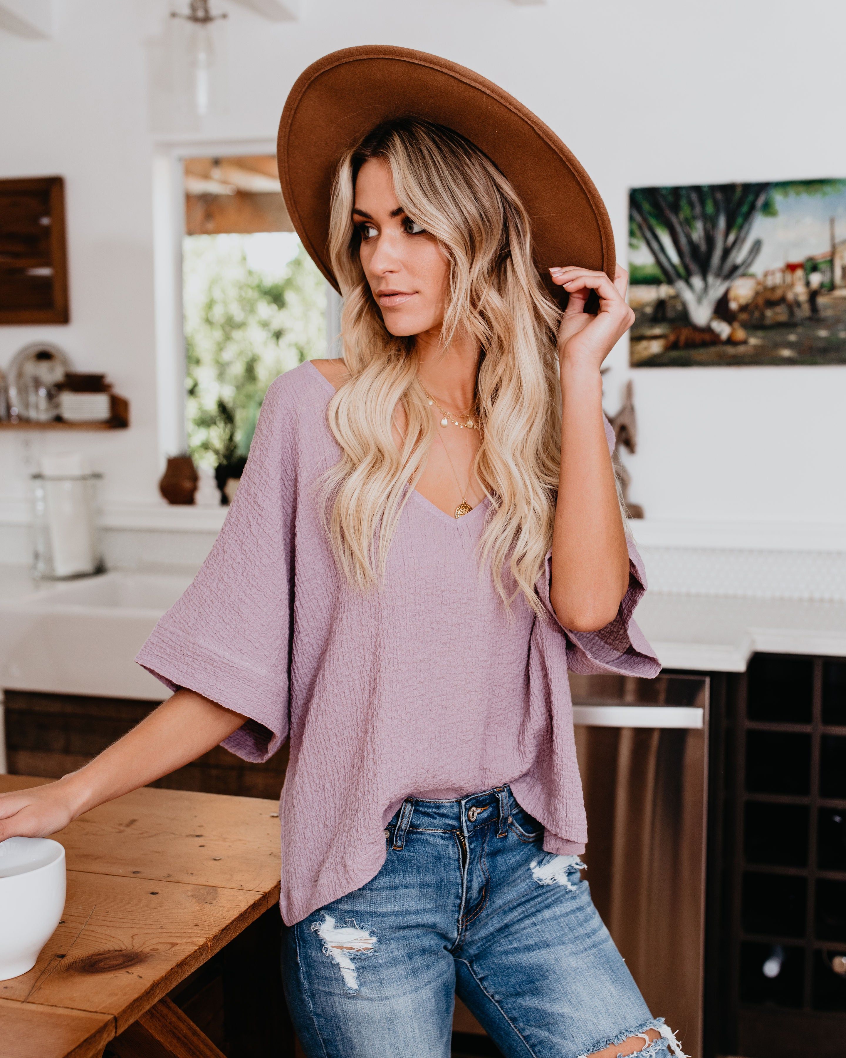 Destiny Cotton Top - Lavender Haze - FINAL SALE sold by Vici