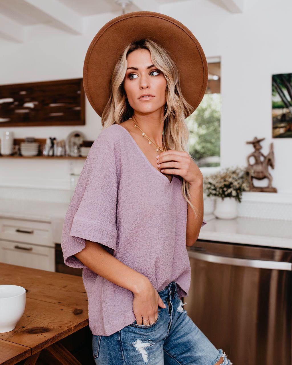 Destiny Cotton Top - Lavender Haze - FINAL SALE sold by Vici product image thumbnail 12