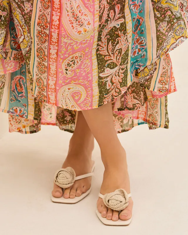 Idella Rosette Detail Flat Sandal sold by Vici