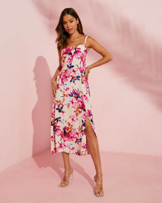 Mckenah Floral Midi Dress sold by Vici