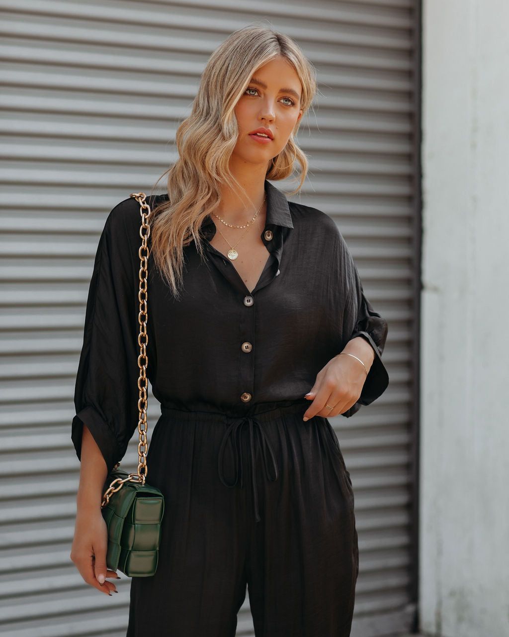 Ruby Pocketed Satin Jumpsuit - FINAL SALE sold by Vici product image thumbnail 6
